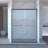 56-60"X70" Aluminum Frame Double Sliding Shower Door,Bypass Bathroom Sliding Door With Premium 5/16" (8Mm) Clear Tempered Glass, Black Hardware Sliding Glass Shower Enclosure,Matte Black Finished