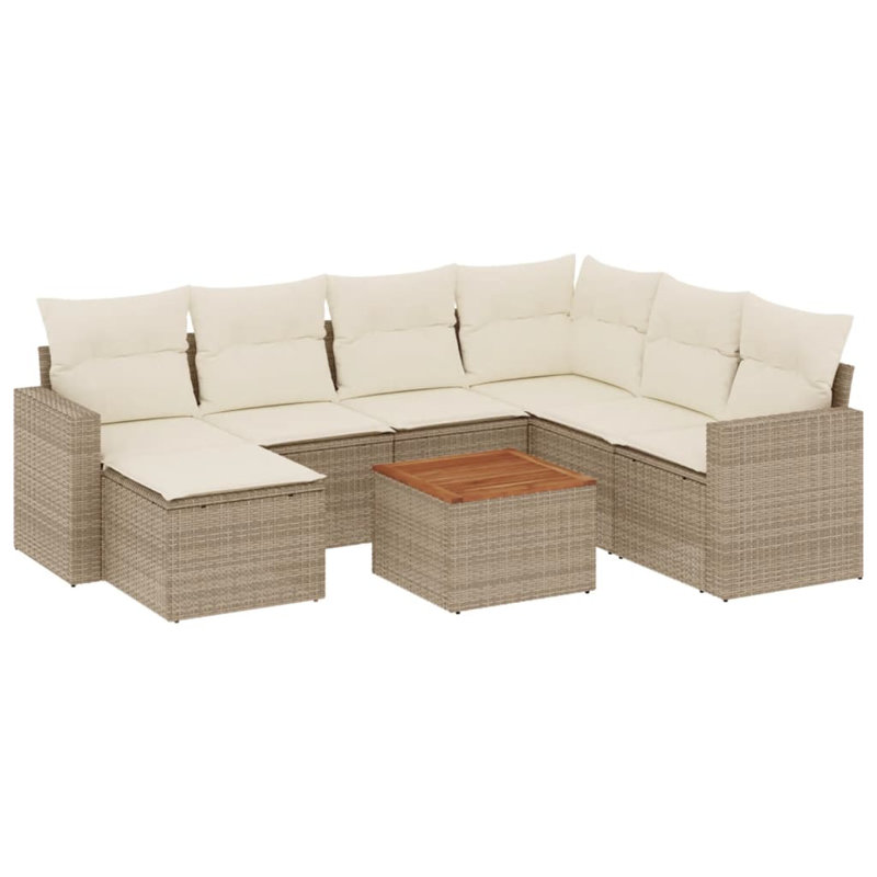 Ensemble de canapé de jardin Vidaxl beige