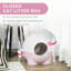 Cat Litter Box with Lid, Scoop, Leaking Sand Pedal, Top Handle-323478624