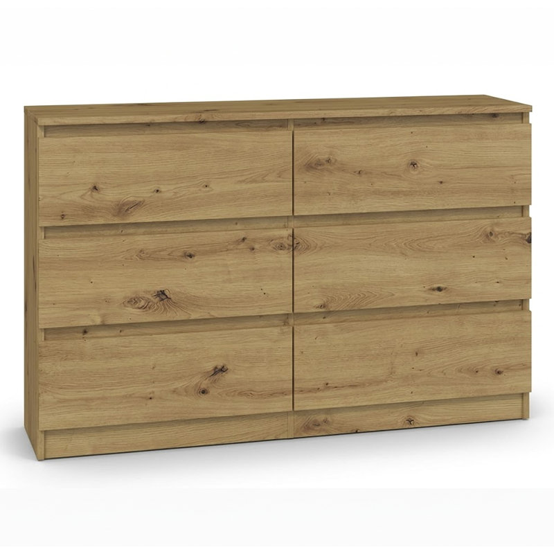 138cm W 6 - Drawer Chest of Drawers