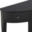 Table moderne en U avec bords arrondis pour le vestibule. 3 tiroirs et 1 tablette. Fabrication. S'adapte bien dans différentes pièces. Simple à assembler dans le salon. Tablette. Look élégant et facile