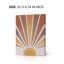 «Terracotta Retro Sunburst», art mural, impression abstraite boho H 32 po x l 24 po