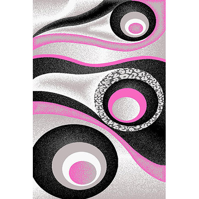 Tapis rose / gris / noir Walter