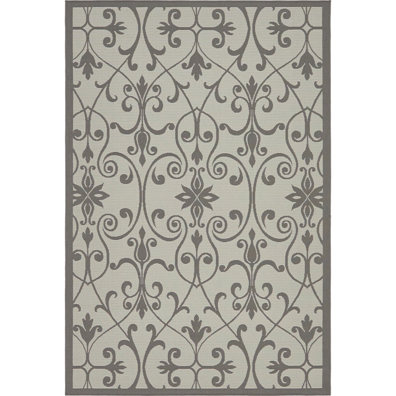 Floyd Geometric Indoor / Outdoor Rug, Rectangle 6'1" x 9'