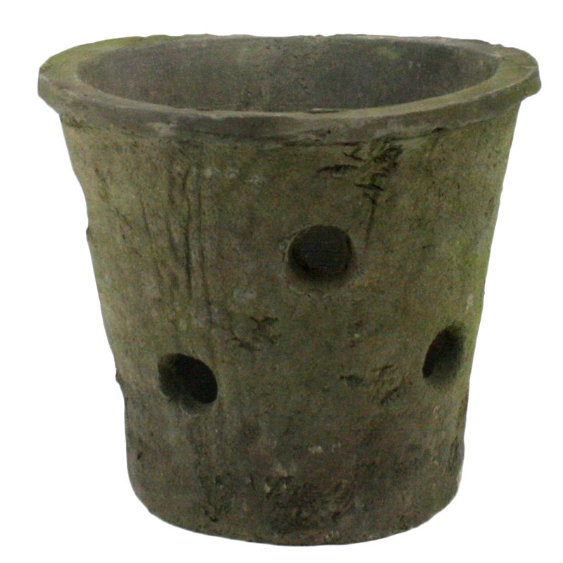 Almandine Orchid Pot, Moss Gray