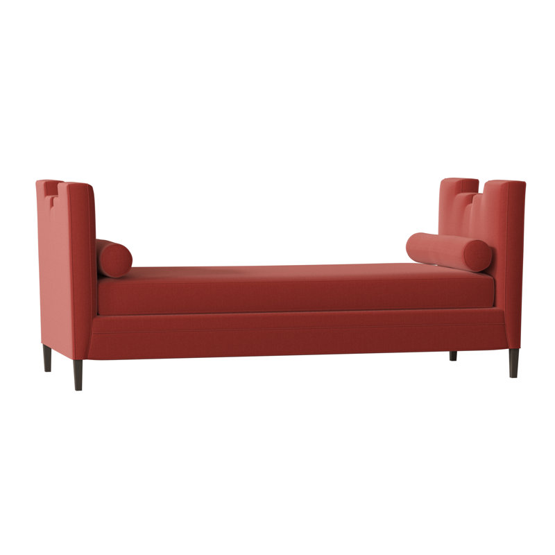 Ida Upholstered Bench, M9463 Geranium, Antique White