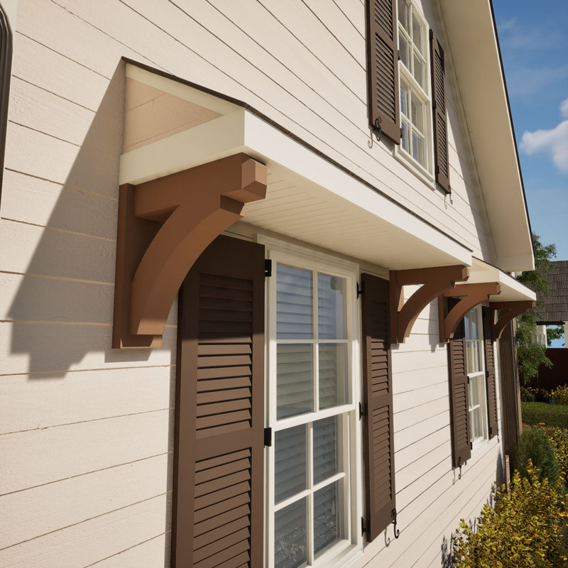 Persienne en bois rustique Thorton Craftsman,  P 18 po x H 30 po , Sapin Douglas de 7 1/2 po (lisse)