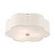 Copper 3 Light Linen Blend Semi Flush Mount