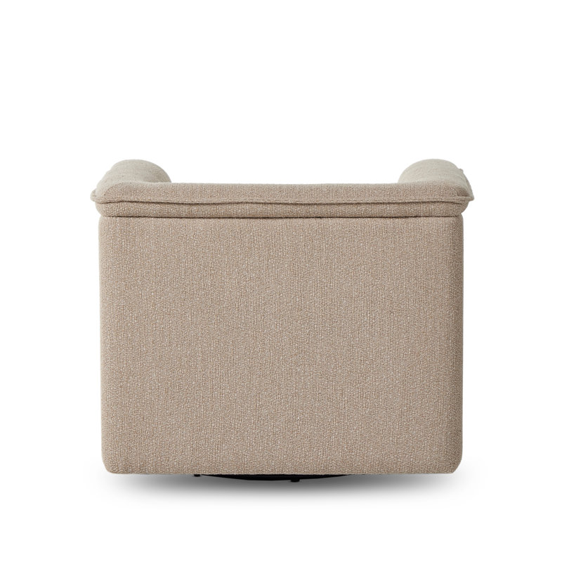 Wellborn Swivel Chair in Palermo Cognac, Kerbey Camel Polyester Blend
