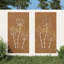 Adra Steel Plants & Flowers Wall Decor