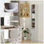 Armoire de rangement haute et mince avec 6 tablettes réglables à 6 niveaux, parfaite pour les petits espaces et les décors modernes