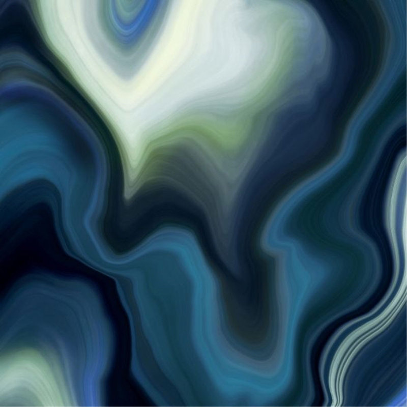 Sapphire Waves II par Mari Urasawa - impression, Couche de verre, H 24 po x l 24 po x 1,5 po