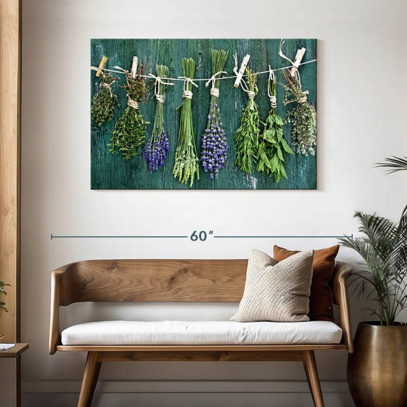 Harnek herbes séchées sur bois, H 30 po x l 45 po