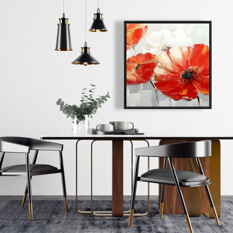 "Fleurs rouges abstraites"