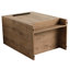 Meuble-lavabo autoportant de 24 po, emballage Kd, 2 portes à fermeture douce, meuble-lavabo sans comptoir, espace de rangement intérieur réglable, contreplaqué, armoire de finition au fini imitation chêne, surface en contreplaqué, non