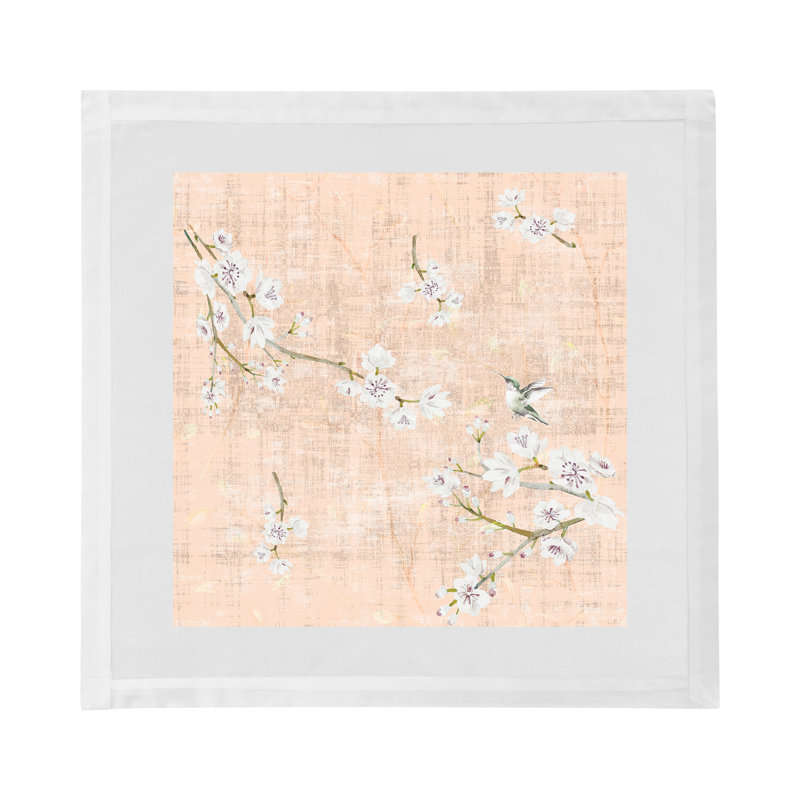 Blossom Fantasia Hemstitch 22" Linen/Cotton Napkin, Romance