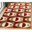 Tapis rouge à motif abstrait Jep