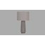 Lighting, H 29 po, lampe de table, résine grise, abat-jour ivoire / crème, moderne