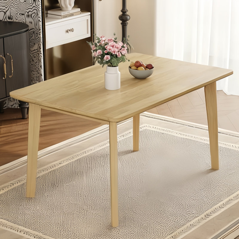 Table de salle à manger rustique de style campagnard, cuisine minimaliste moderne en bois massif ou table de salle à manger