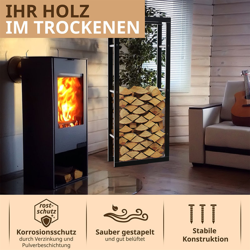 Antonietta 60cm W Metal Log Rack