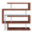 Buck II Clear Glass, Chrome High Gloss Finish Writing Desk With Shelf