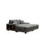 Canapé convertible combiné, tissu velours côtelé, canapé-lit moelleux moderne, fauteuil double salon surdimensionné combiné, gris foncé