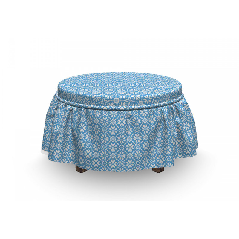 Housse pour repose-pieds en ukrainien floral