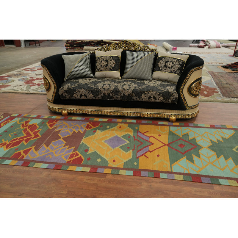 Tapis de couloir géométrique Kilim