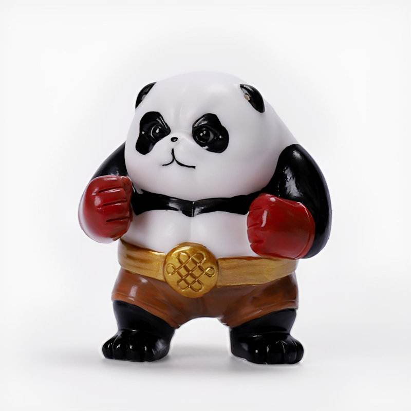 Figurine de panda exquis - œuvre d'art en céramique délicate