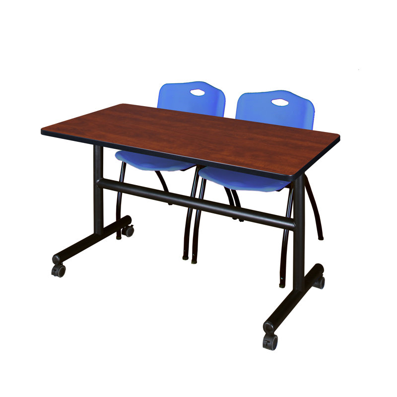 Table de nidification Nickls, 2 chaises empilables, Cerise / bleu, H 29 po x l 48 po x P 24 po