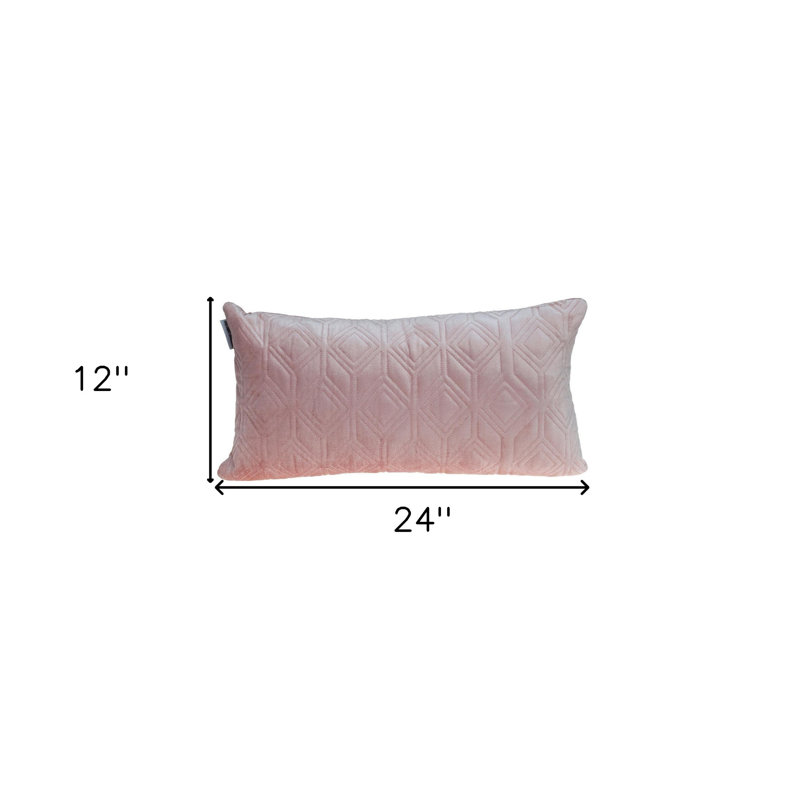 Coussin 12 "X 24" Taupe, Rose