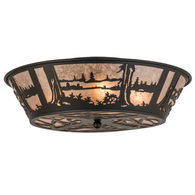 Rustic Lodge 4 - Light Flush Mount