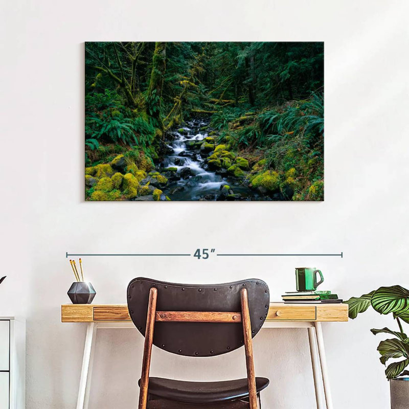 Alvord Olympic National Park Stream, 26" H x 39" W