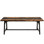 70,87 po, table de conférence rectangulaire moderne pour 6 à 8 personnes, bureau de direction avec structure en métal durable, grande surface de travail pour la collaboration entre la salle de conférence et l'équipe - brun rustique et noir