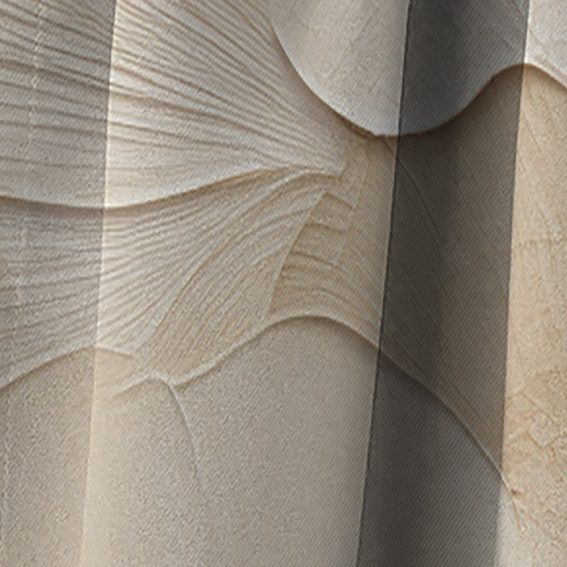 Beige minimalisme élégance en fleurs - rideau fleurs - rideau floral occultant en velours - 1 panneaux, L 52 po x L 95 po