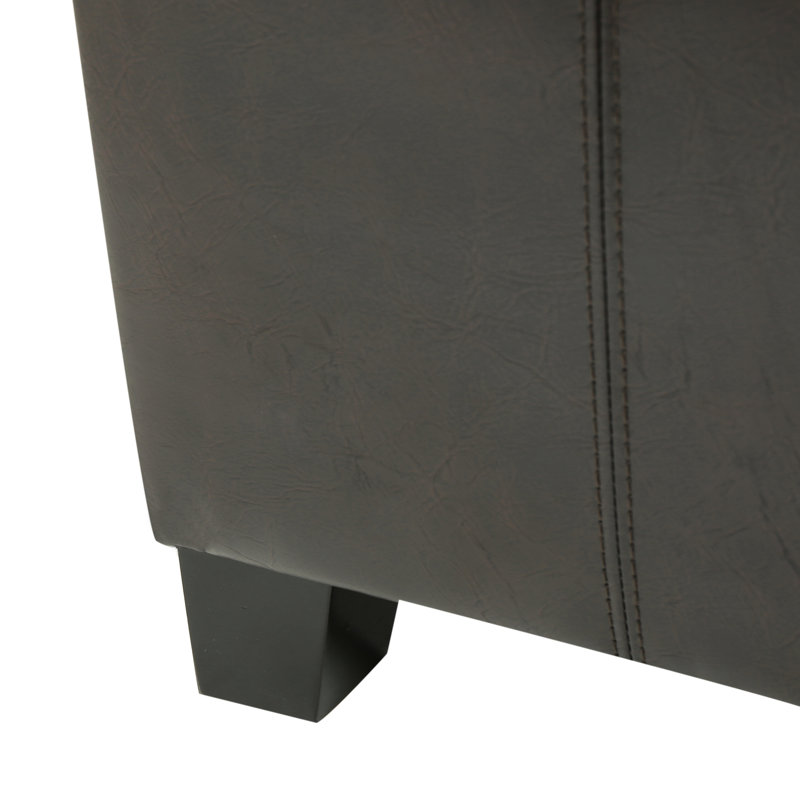 Rangement contemporain en polyuréthane, couleur brune, 29 po x 15,5 pi