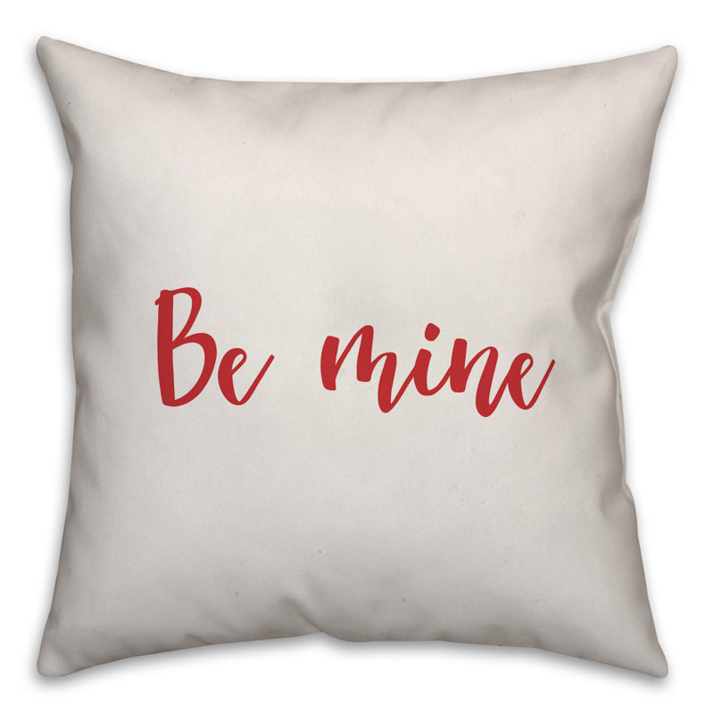  Coussin Be Be Mine, Coussin décoratif, Blanc / rouge