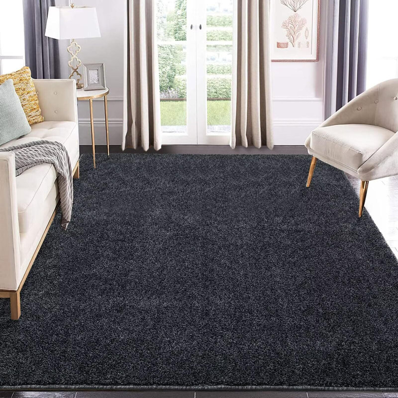 Tapis moelleux moderne, Rectangle 8 pi x 10 pi