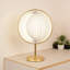 Lampe de table rotative moderne en acrylique avec cadre en fer doré, lampe d'appoint 3 couleurs E26
