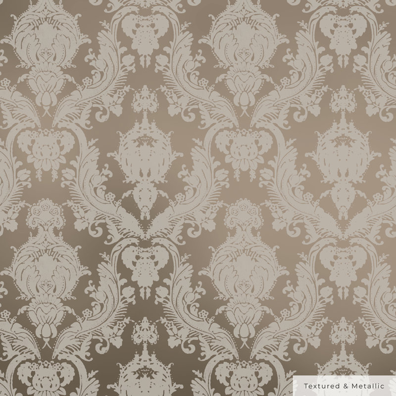 Kerens 16.5' L x 20.5" W Peel and Stick Wallpaper Roll, Beige