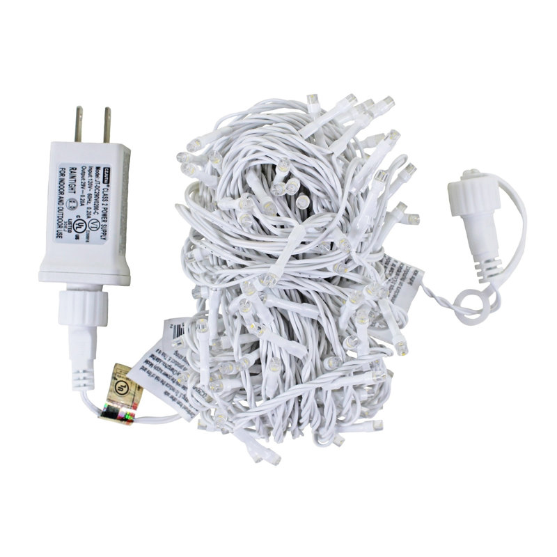 Abinayan 150 - Bulb 432'' Plug-in Mini String Light, White/Clear, White