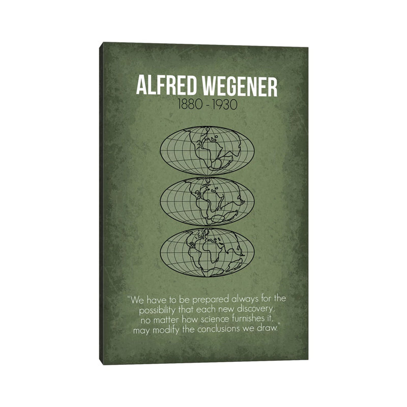 Alfred Wegener by GetYourNerdOn - Wrapped Canvas Gallery-Wrapped Canvas Giclée, 66.04 cm H x 45.72 cm W x 1.91 cm D