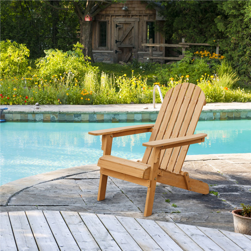 Rosecliff Heights Bennir Solid Wood Folding Adirondack Chair & Reviews ...