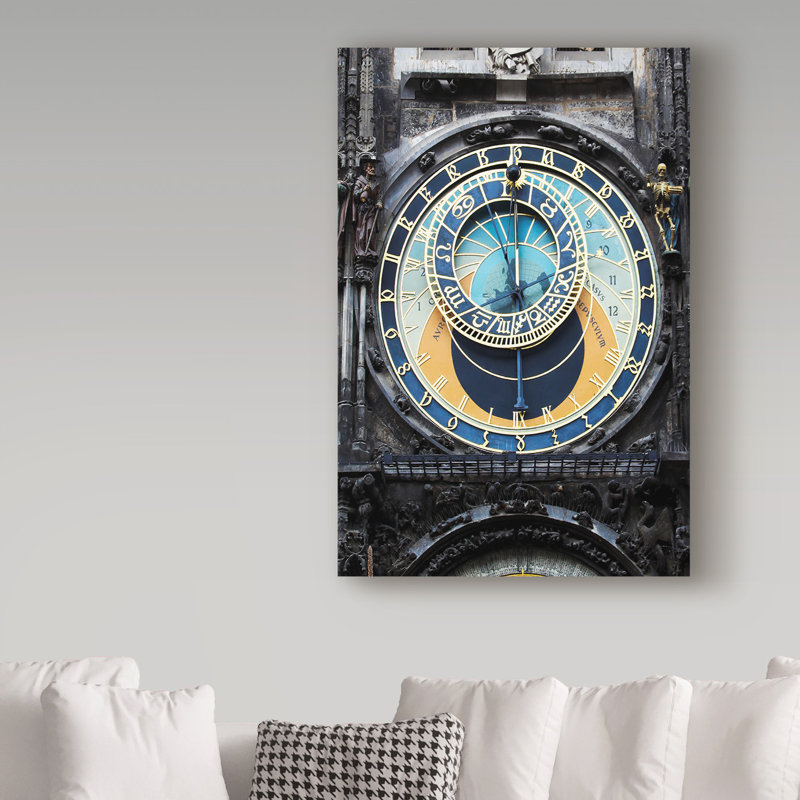 Avisha «Prague Horloge 1», reproduction de photo sur toile tendue, H 19 po x l 12 po