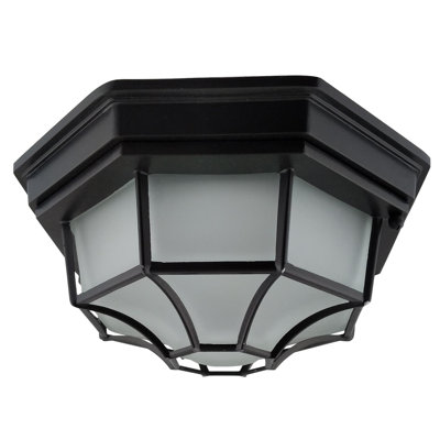 12 po Luminaire d'extérieur décoratif carré à DEL à finition noire à intensité variable et à DEL, Cct couleur réglable 3000K, 4000K, 5000K