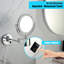 Deux miroirs grossissants pour meuble-lavabo de maquillage de 8 po avec DEL, fixation murale, 12 rallonges, finition, grossissement 1X / 3X, rotation de 360 degrés, rasage à bouton étanche pour une utilisation quotidienne par un ingénieur