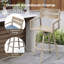 Tabouret de bar rotatif en aluminium avec coussin Sunbrella 28,7 po Taleah-1235460806