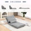 Chaise pliante, canapé-lit convertible, canapé-lit avec dossier réglable à 6 positions et coussin pour lire, jouer, méditer, gris
