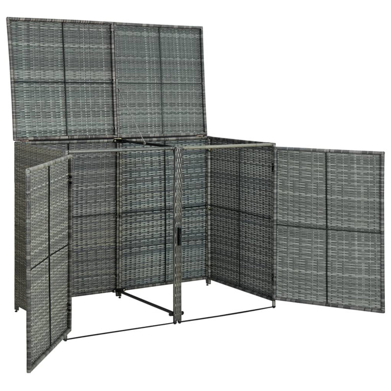 Double Wheelie Bin Shed, Anthracite