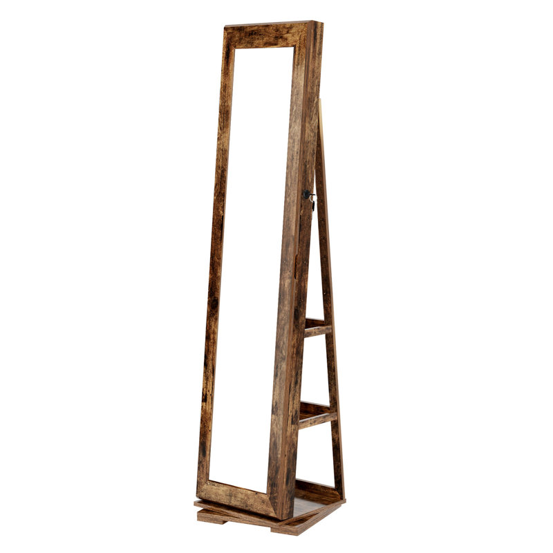 Armoire pour bijoux Jelks, Brun rustique